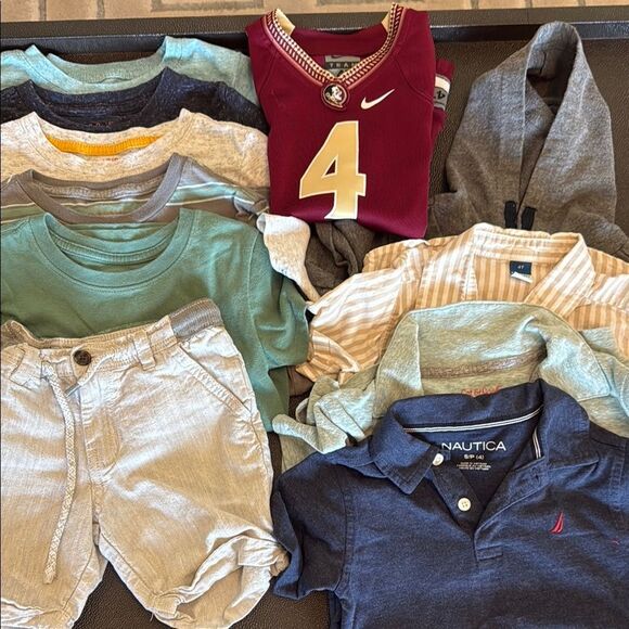 Bundle of Kids T-shirts,Polo Shorts Top Casual Wear size 4 boy 12 pieces - Picture 1 of 13